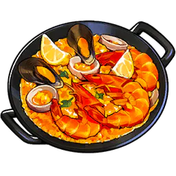 Seafood Paella — Normal · Dish · Boiling